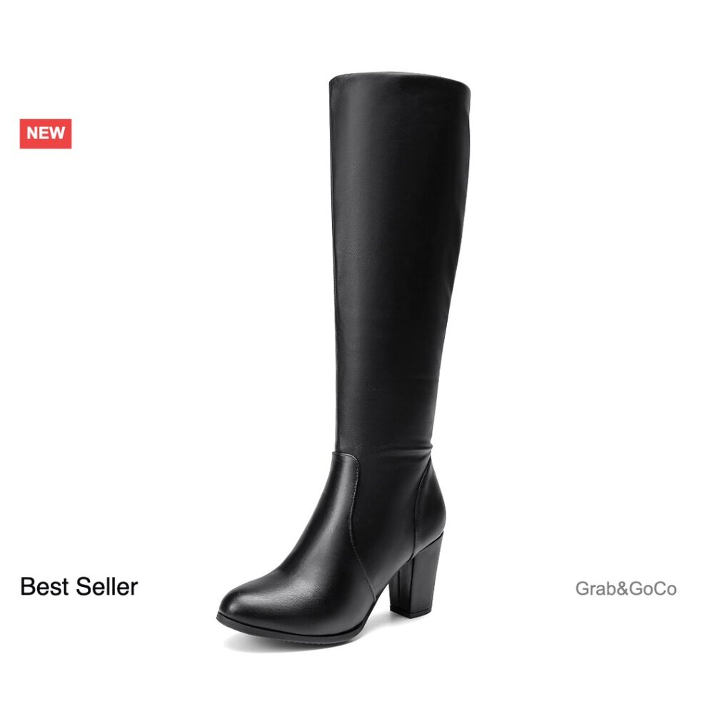 Chunky Heel Knee High Boots Elegant Comfortable Work Party Festivals